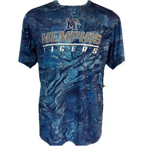 Memphis Tigers Colosseum RealTree Fishing Blue Performance Shirt Mens L New